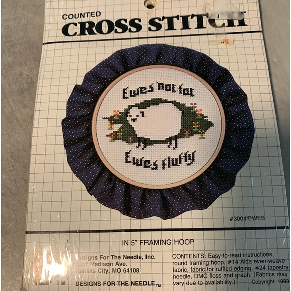 Other - Cross-stitch NWT vintage sheep ewe kit embroidery craft folk art